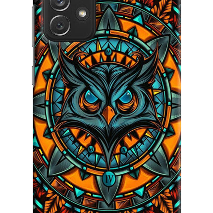 Angry Owl Art Samsung A72 Hard Case Back Cover by Casekaro