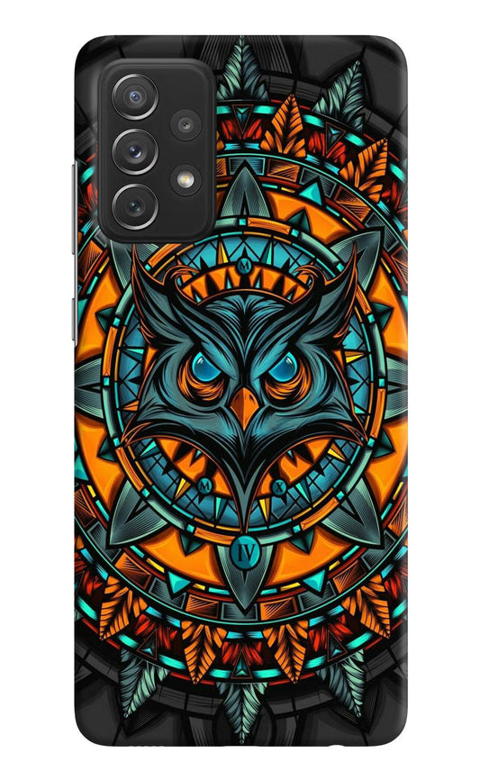 Angry Owl Art Samsung A72 Hard Case Back Cover by Casekaro