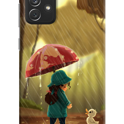 Rainy Day Samsung A72 Hard Case Back Cover by Casekaro