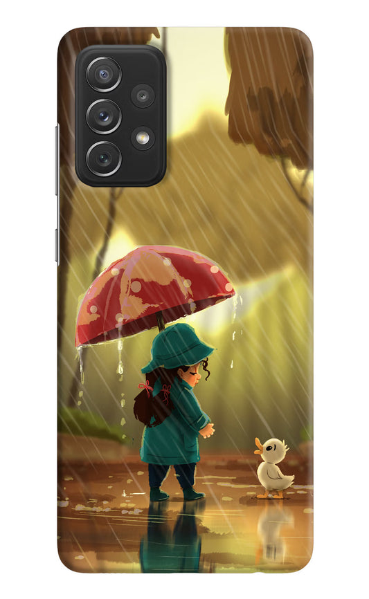 Rainy Day Samsung A72 Hard Case Back Cover by Casekaro