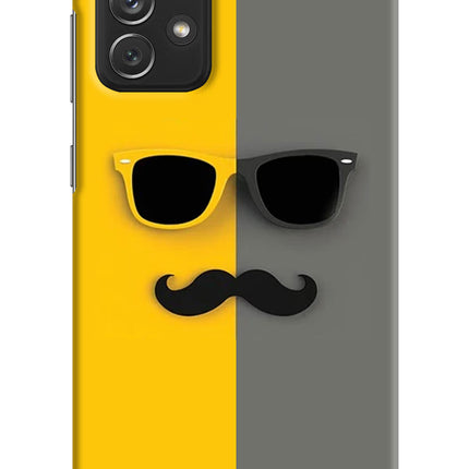 Sunglasses with Mustache Samsung A72 Hard Case Back Cover by Casekaro