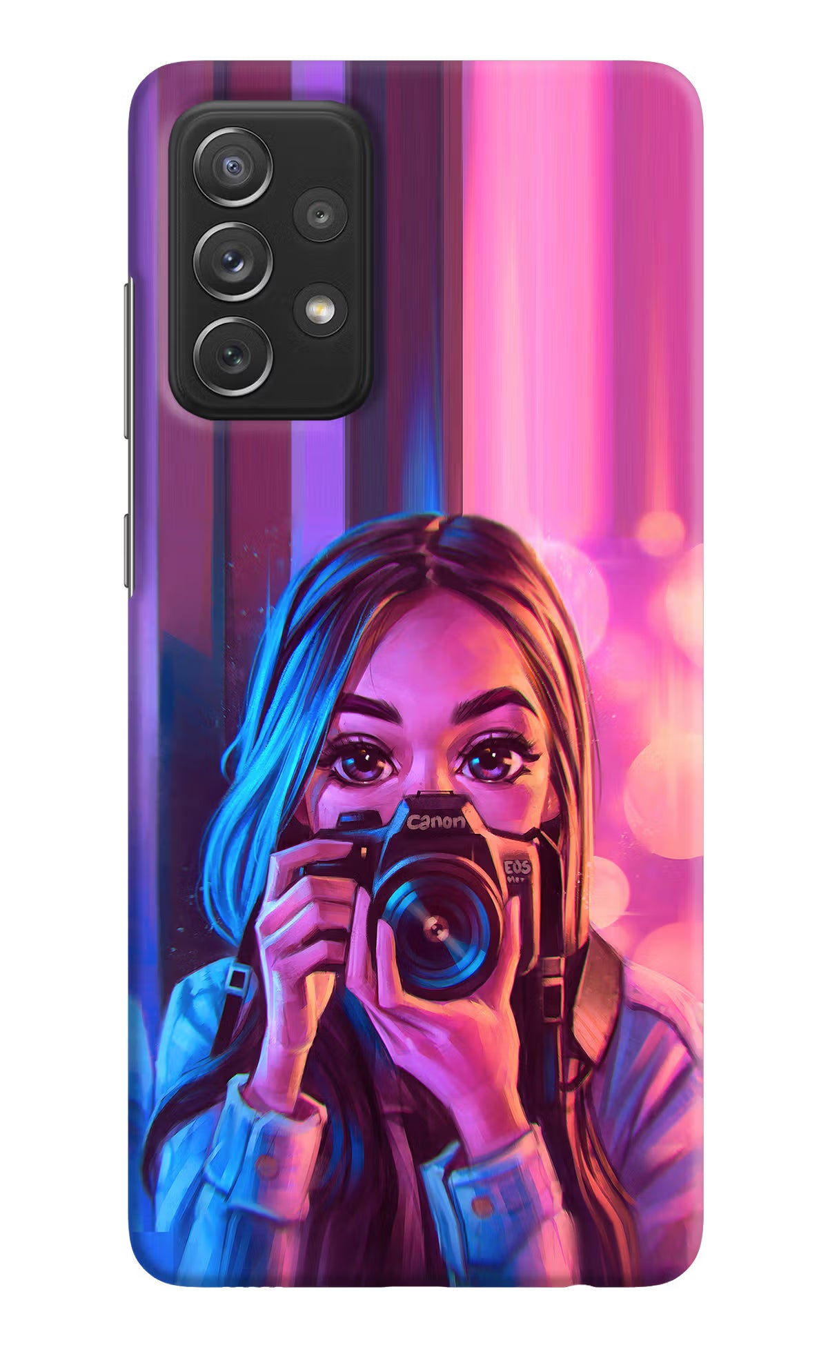 Girl Photographer Samsung A72 Hard Case Back Cover by Casekaro