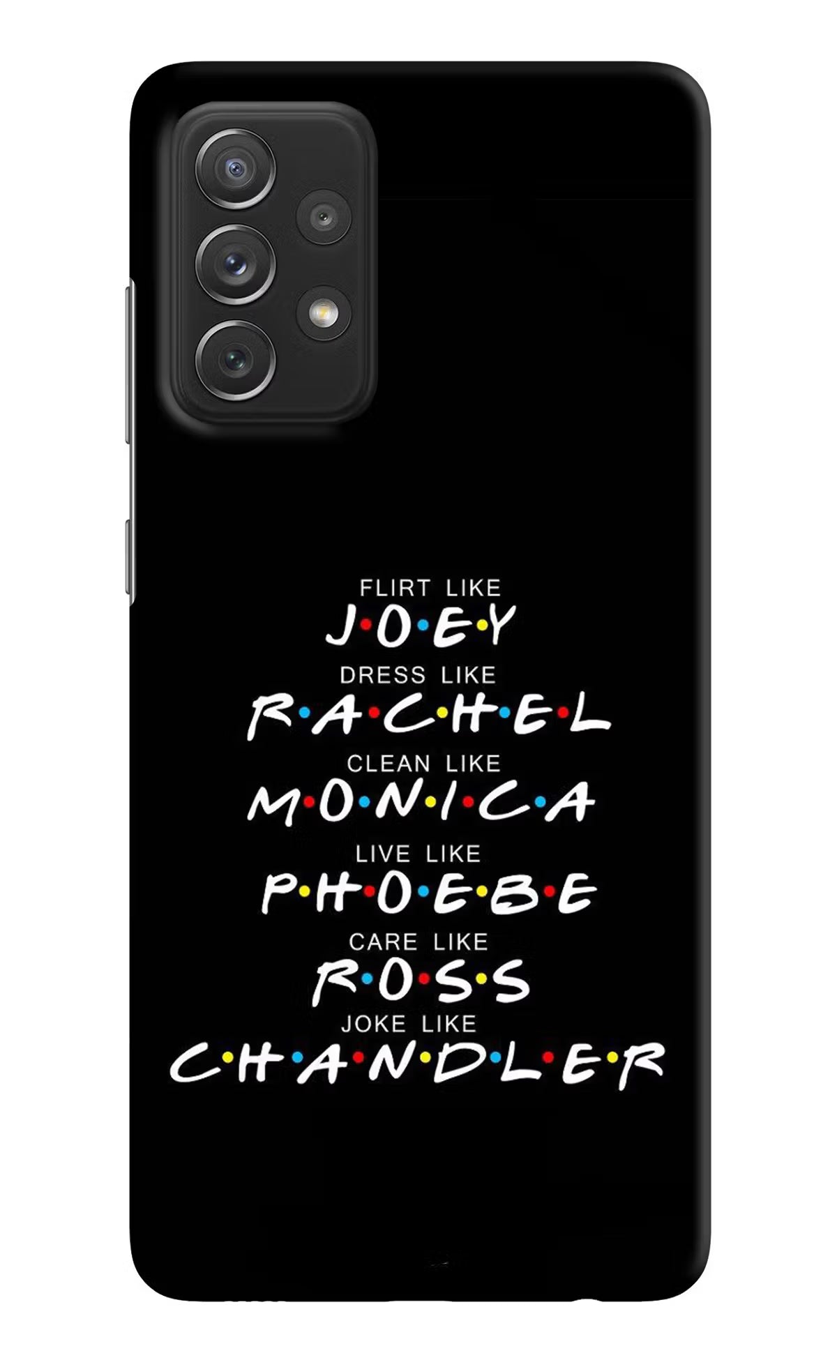 FRIENDS Character Samsung A72 Hard Case Back Cover by Casekaro