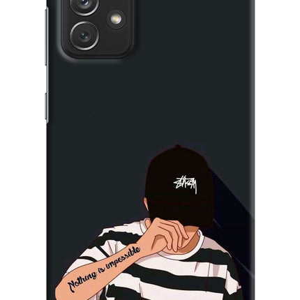 Aesthetic Boy Samsung A72 Hard Case Back Cover by Casekaro