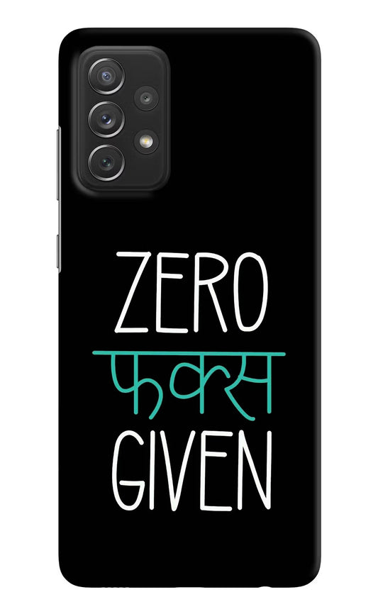 Zero Fucks Given Samsung A72 Hard Case Back Cover by Casekaro