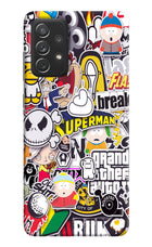 Sticker Bomb Samsung A72 Hard Case Back Cover by Casekaro