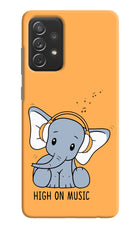 High On Music Samsung A72 Hard Case Back Cover by Casekaro