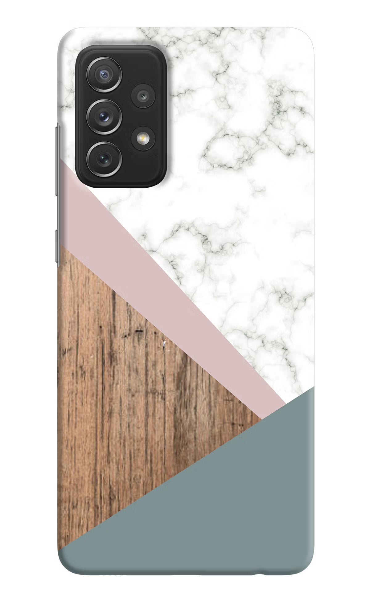 Marble wood Abstract Samsung A72 Hard Case Back Cover by Casekaro