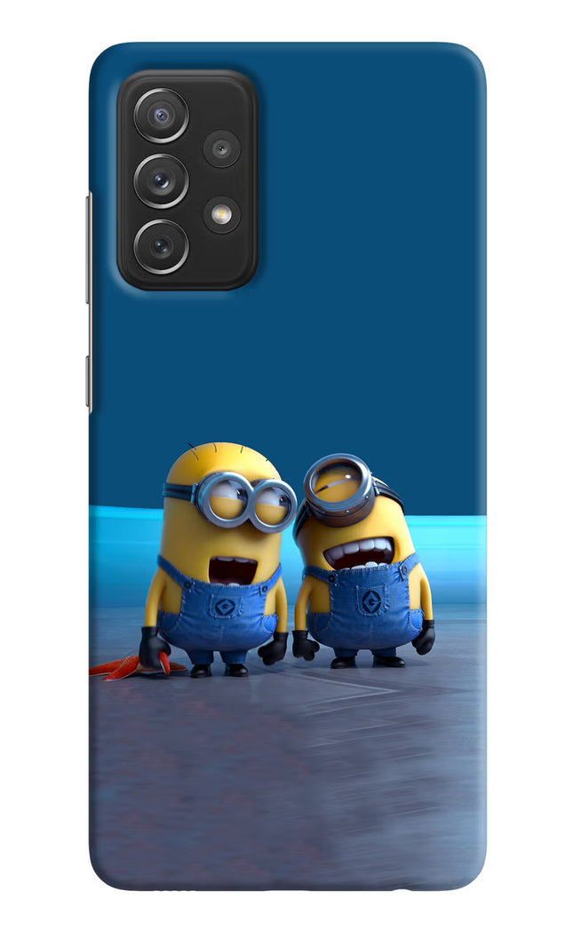 Minion Laughing Samsung A72 Hard Case Back Cover by Casekaro