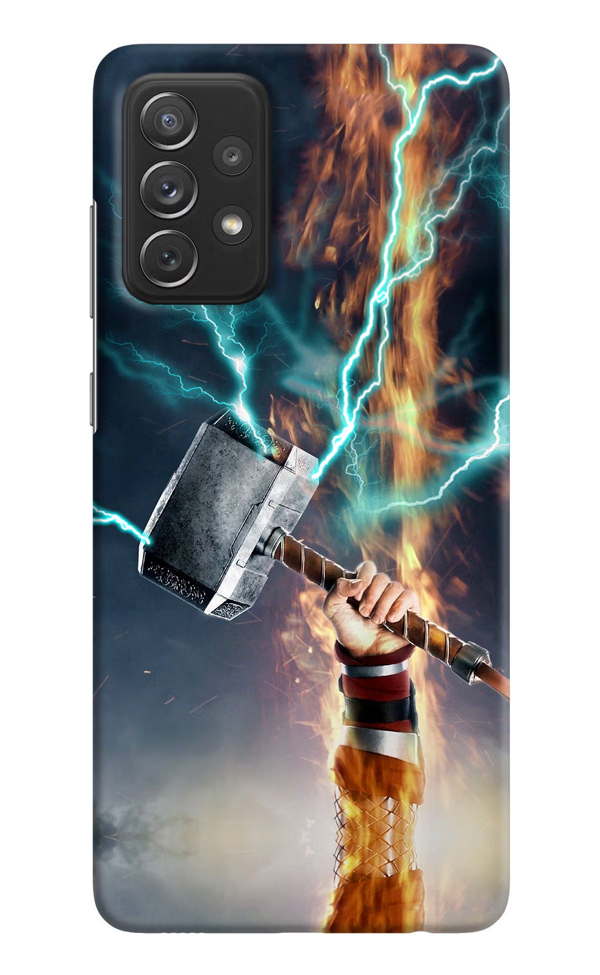 Thor Hammer Mjolnir Samsung A72 Hard Case Back Cover by Casekaro