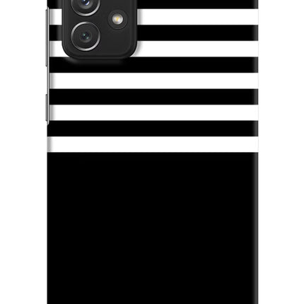Black and White Print Samsung A72 Hard Case Back Cover by Casekaro