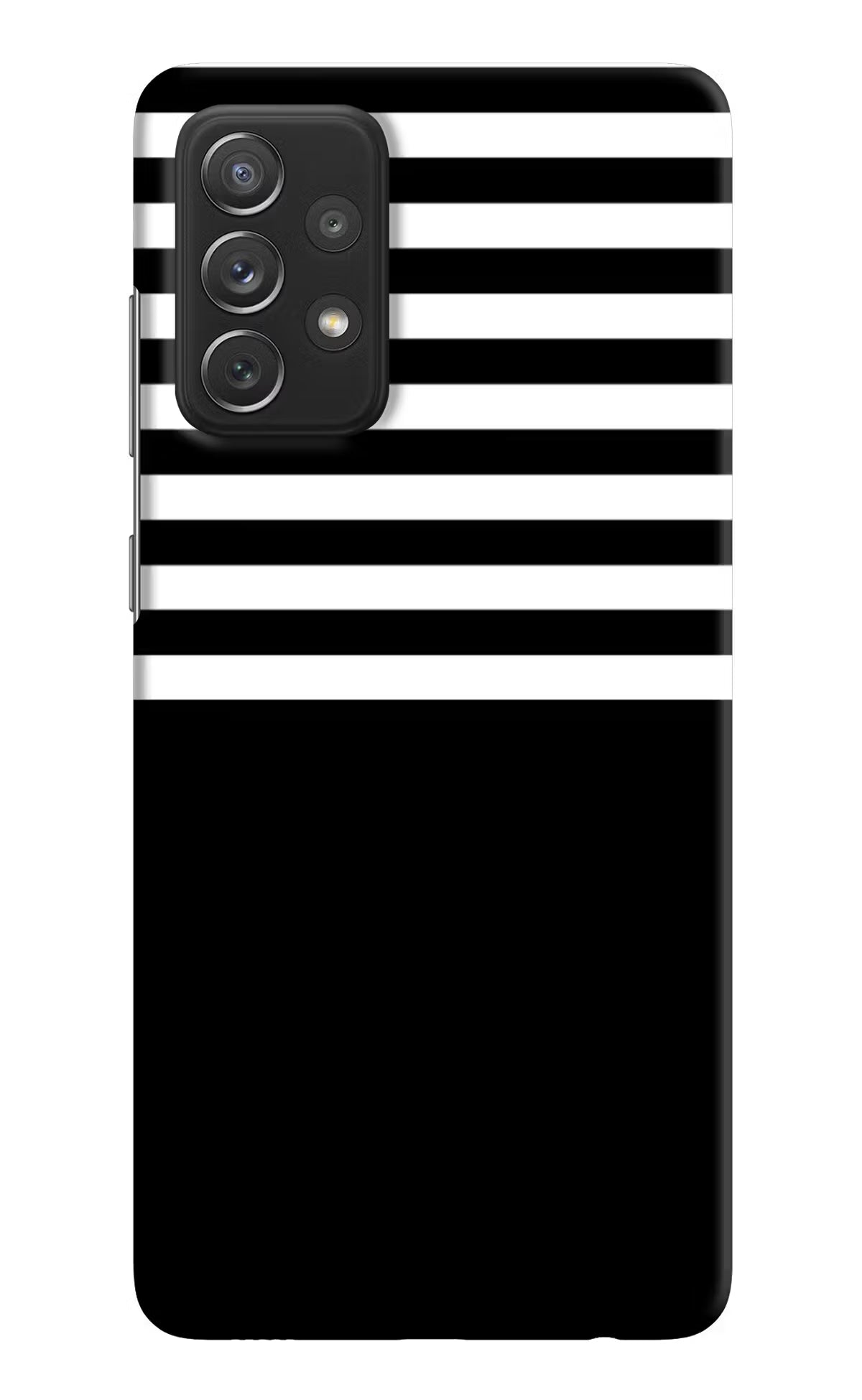 Black and White Print Samsung A72 Hard Case Back Cover by Casekaro
