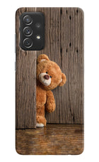 Teddy Wooden Samsung A72 Hard Case Back Cover by Casekaro