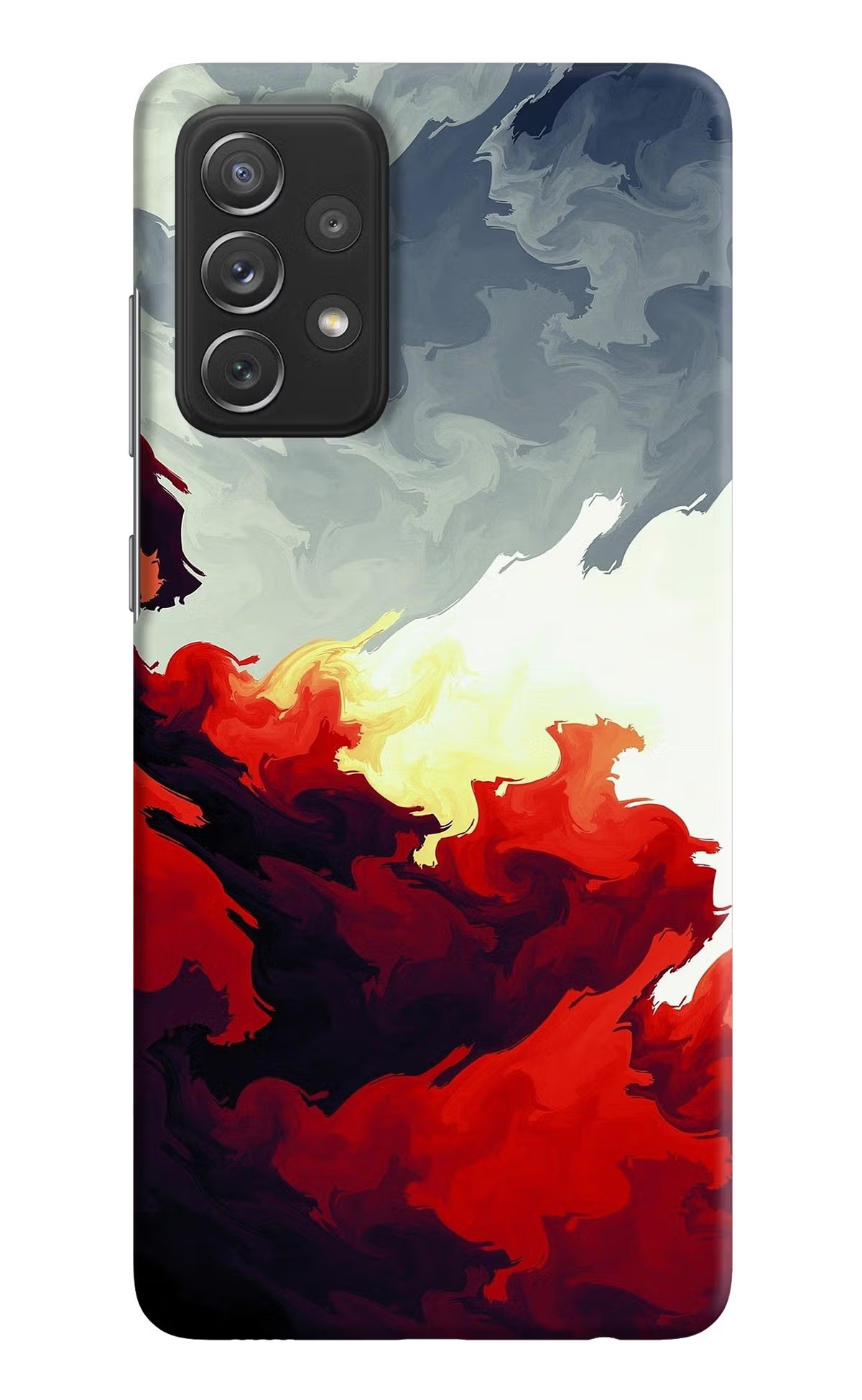 Fire Cloud Samsung A72 Hard Case Back Cover by Casekaro