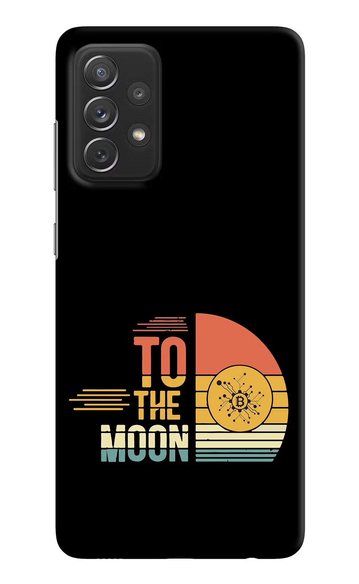 To the Moon Samsung A72 Hard Case Back Cover by Casekaro