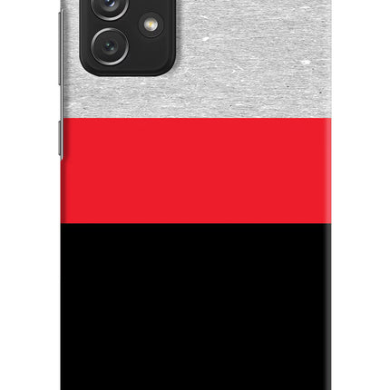 Tri Color Pattern Samsung A72 Hard Case Back Cover by Casekaro