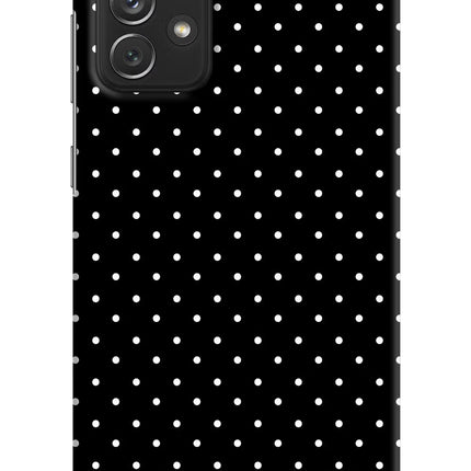 White Dots Samsung A72 Hard Case Back Cover by Casekaro