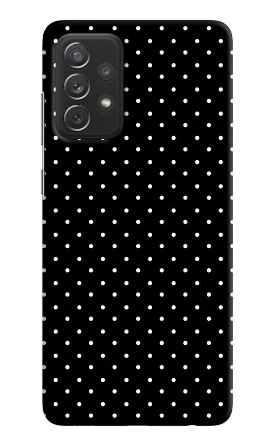White Dots Samsung A72 Hard Case Back Cover by Casekaro