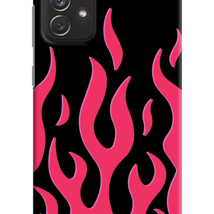 Fire Flames Samsung A72 Hard Case Back Cover by Casekaro