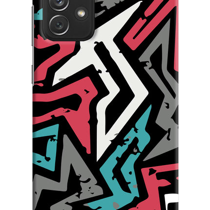 Geometric Graffiti Samsung A72 Hard Case Back Cover by Casekaro