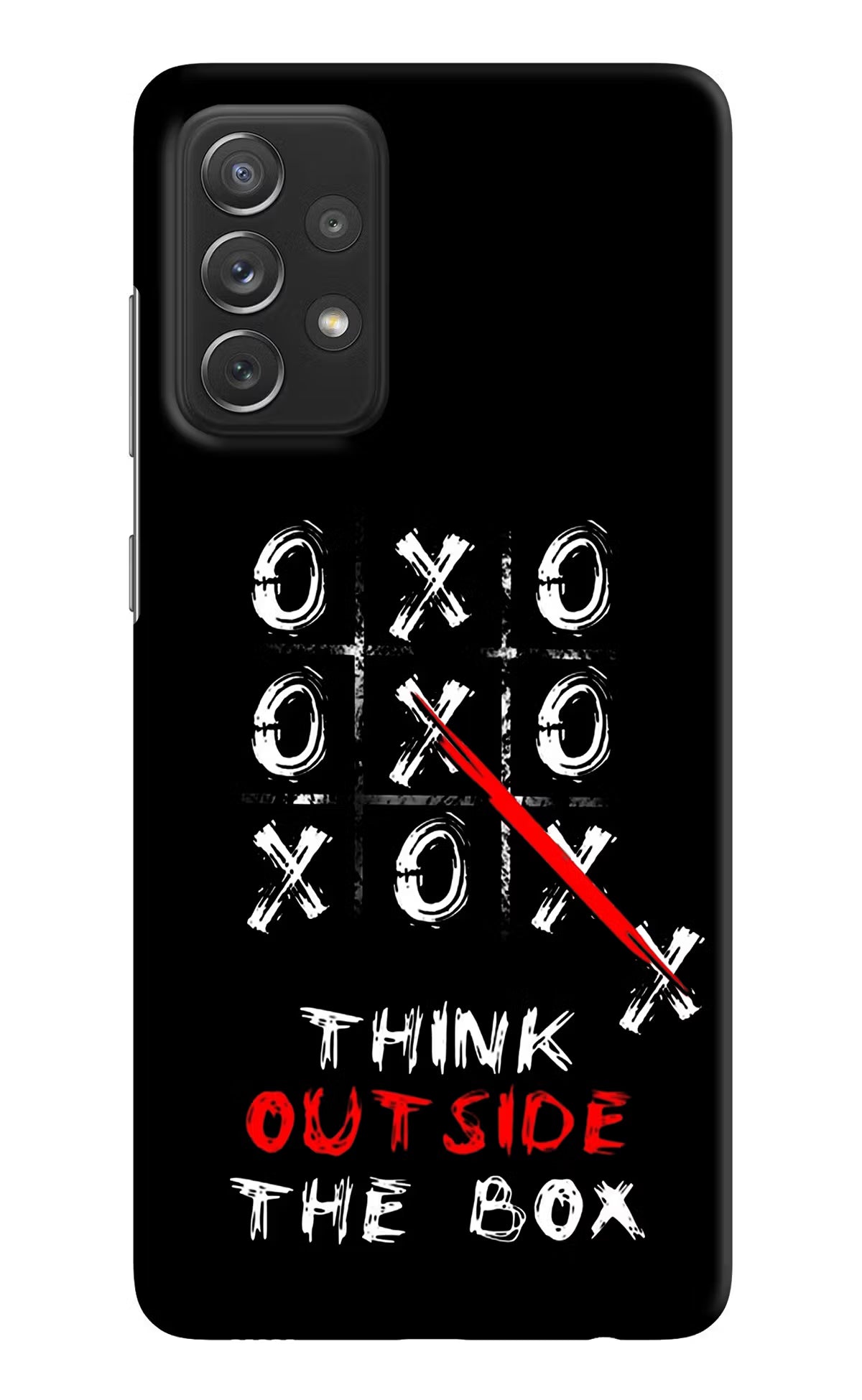 Think out of the BOX Samsung A72 Hard Case Back Cover by Casekaro