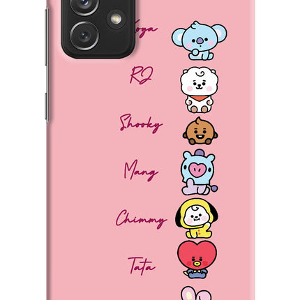 BTS names Samsung A72 Hard Case Back Cover by Casekaro