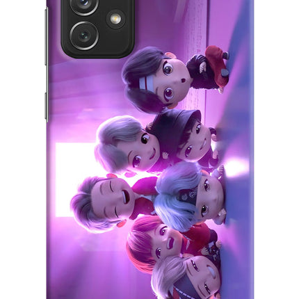 BTS Chibi Samsung A72 Hard Case Back Cover by Casekaro