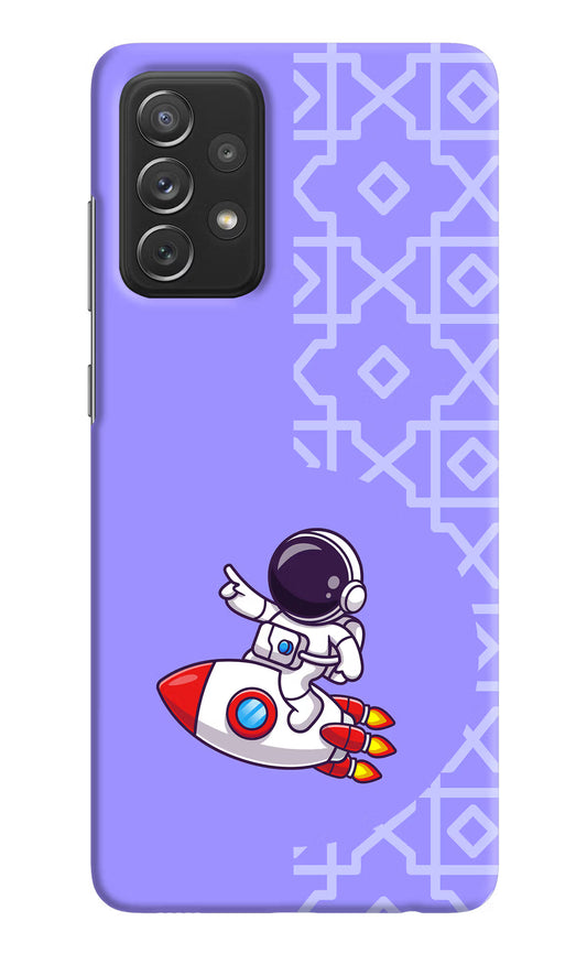 Cute Astronaut Samsung A72 Hard Case Back Cover by Casekaro