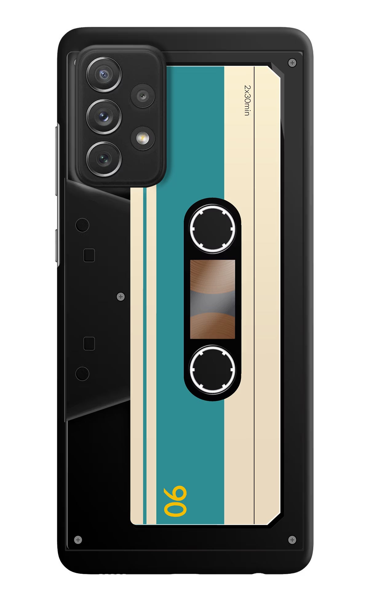 Cassette Samsung A72 Hard Case Back Cover by Casekaro