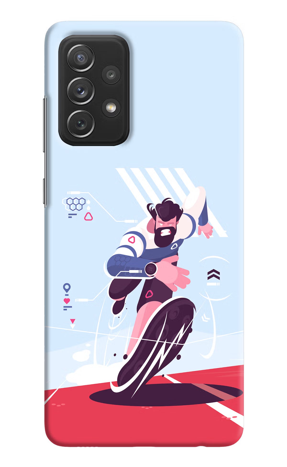 Run Pro Samsung A72 Hard Case Back Cover by Casekaro