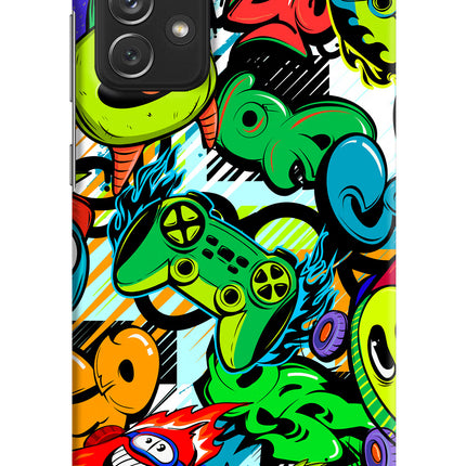 Game Doodle Samsung A72 Hard Case Back Cover by Casekaro