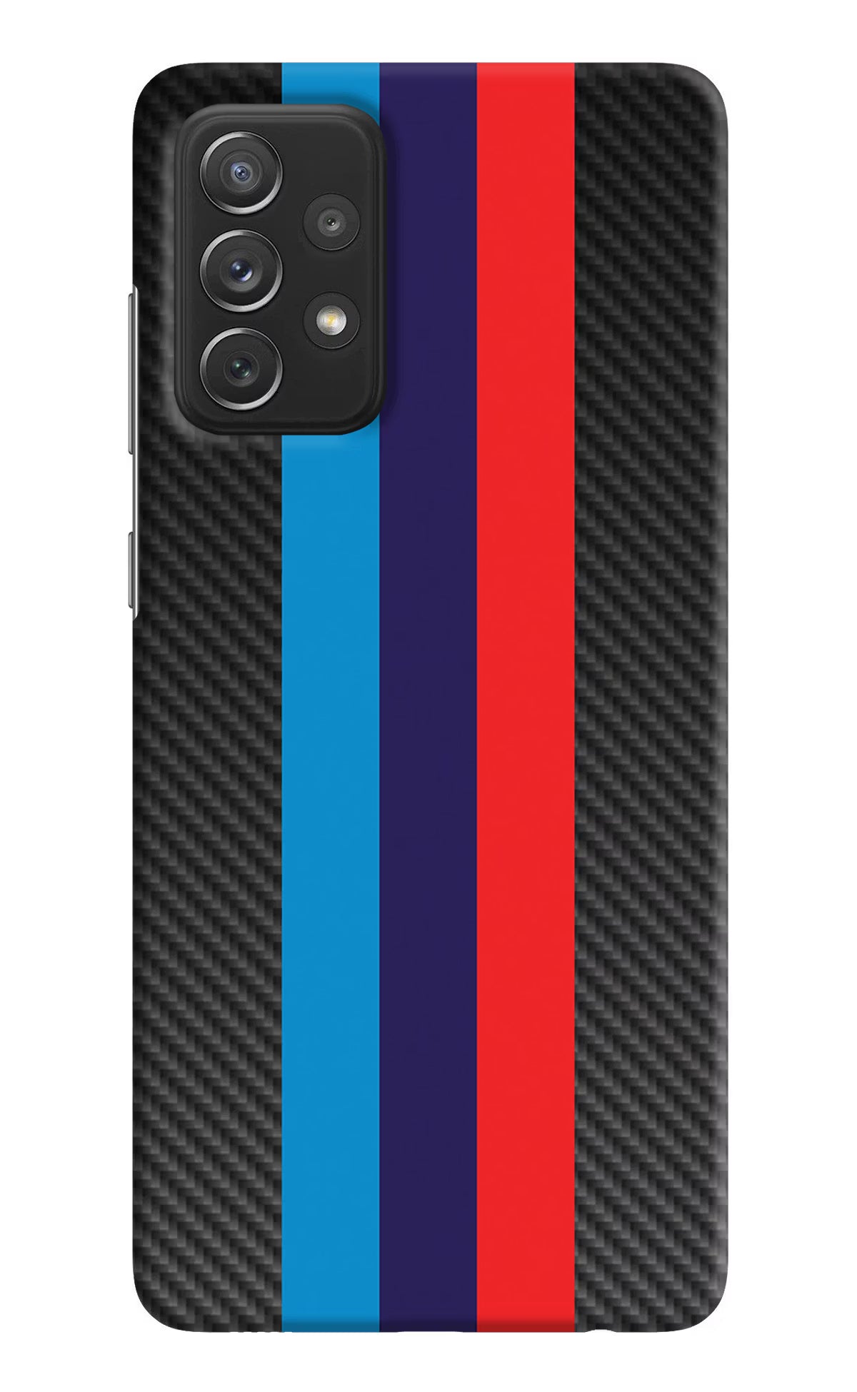 BMW Stripes Pattern Samsung A72 Hard Case Back Cover by Casekaro