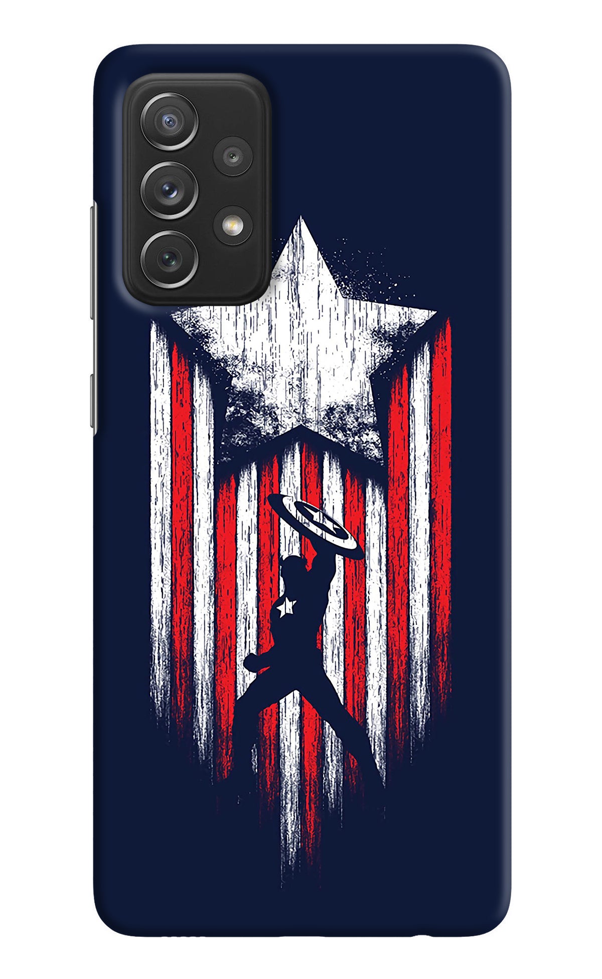 Captain America Marvel Art Samsung A72 Back Cover