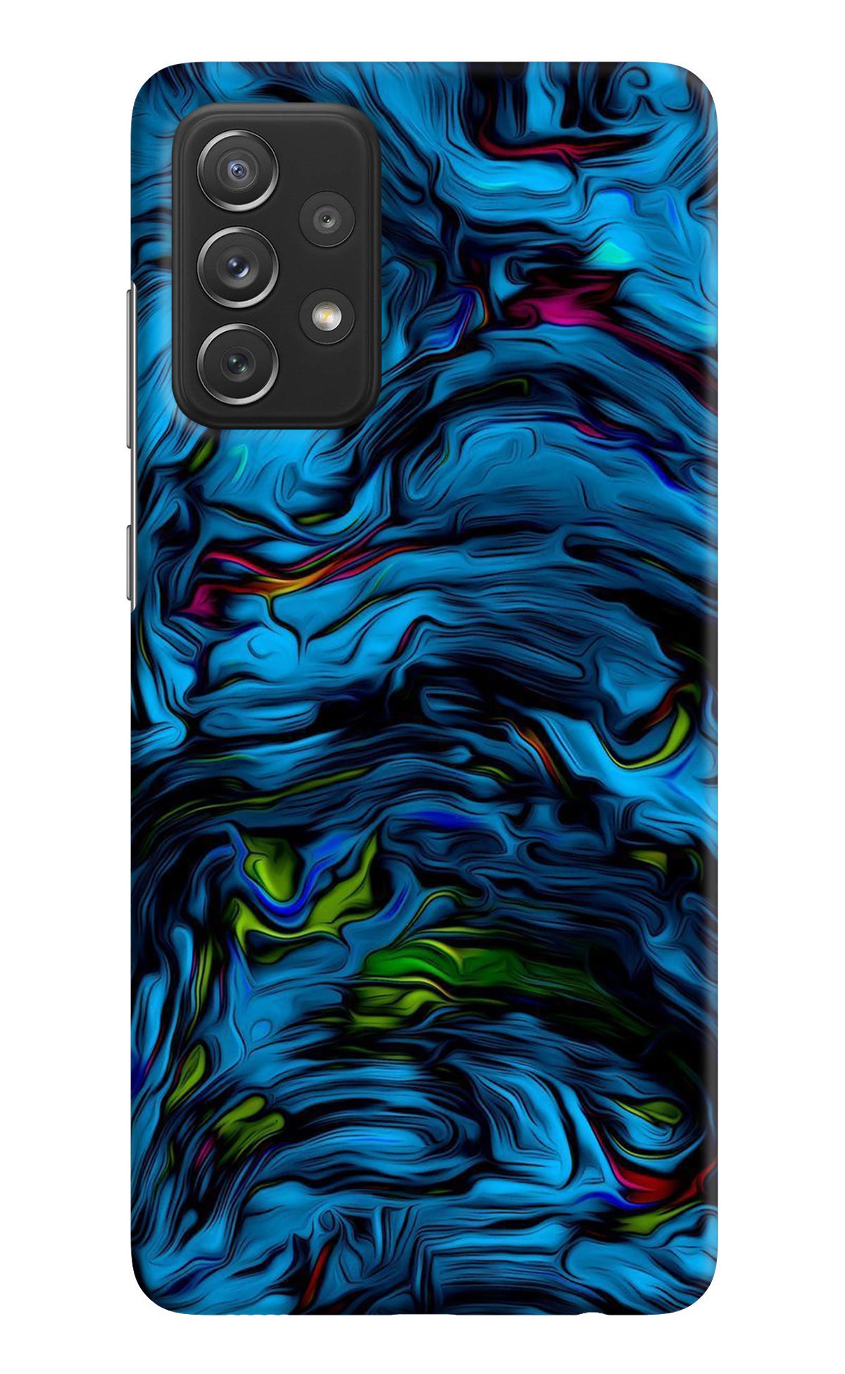 Dark Blue Abstract Samsung A72 Back Cover