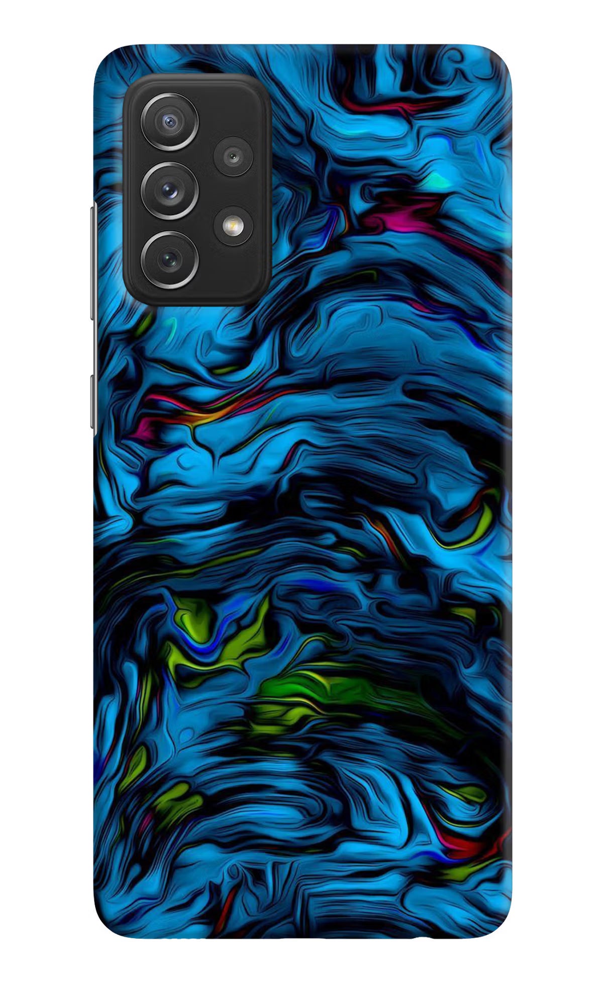 Dark Blue Abstract Samsung A72 Hard Case Back Cover by Casekaro