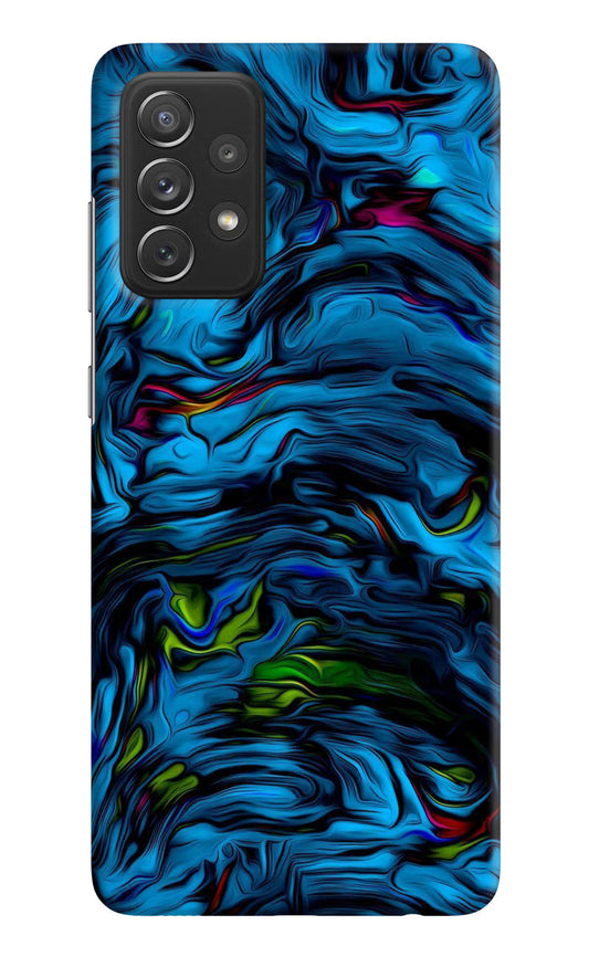 Dark Blue Abstract Samsung A72 Hard Case Back Cover by Casekaro