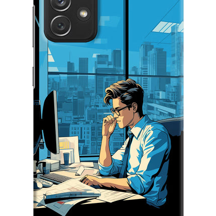 Focused Hustler (AI Generated) Samsung A72 Hard Case Back Cover by Casekaro