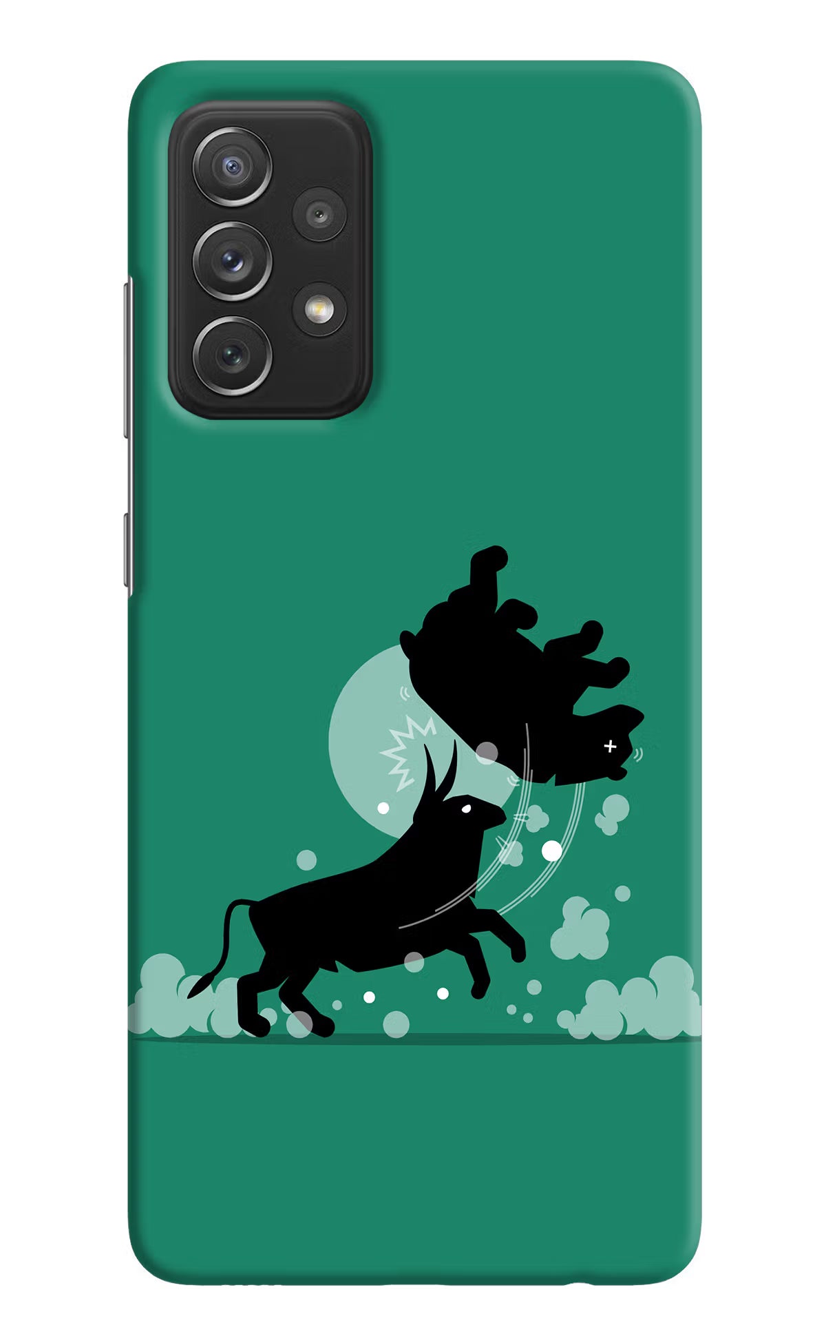 Bull Conqueror Samsung A72 Hard Case Back Cover by Casekaro