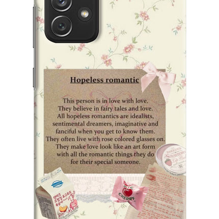Hopeless Romantic Samsung A72 Hard Case Back Cover by Casekaro