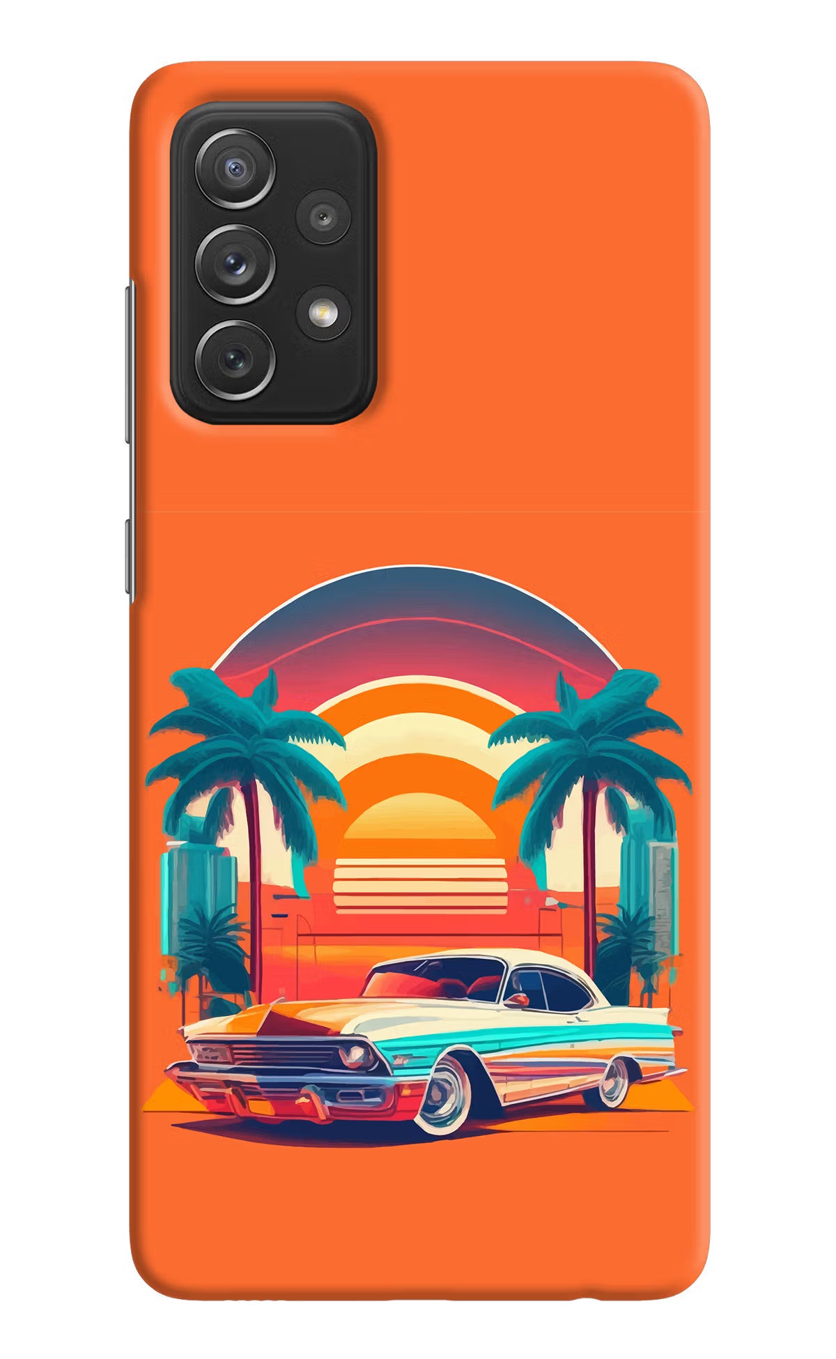 Palm Drive 80s Samsung A72 Hard Case Back Cover by Casekaro