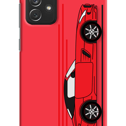 Red Velocity Samsung A72 Hard Case Back Cover by Casekaro
