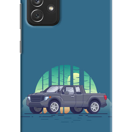 Retro Garage Vibe Samsung A72 Hard Case Back Cover by Casekaro