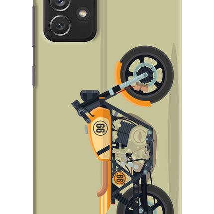Vertical Speedster Samsung A72 Hard Case Back Cover by Casekaro