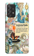 Aquarius Zodiac Samsung A72 Hard Case Back Cover by Casekaro