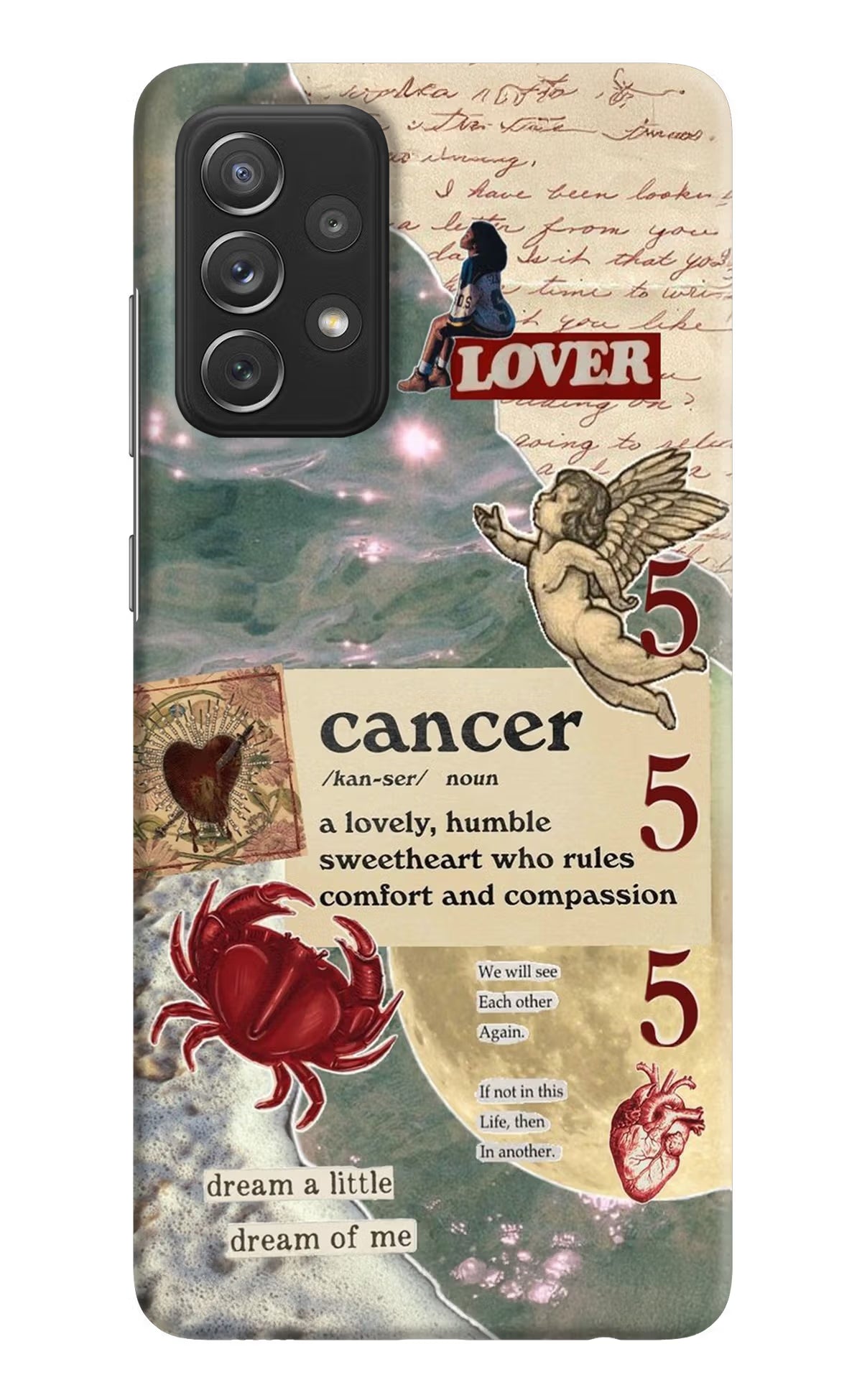 Cancer Zodiac Samsung A72 Hard Case Back Cover by Casekaro