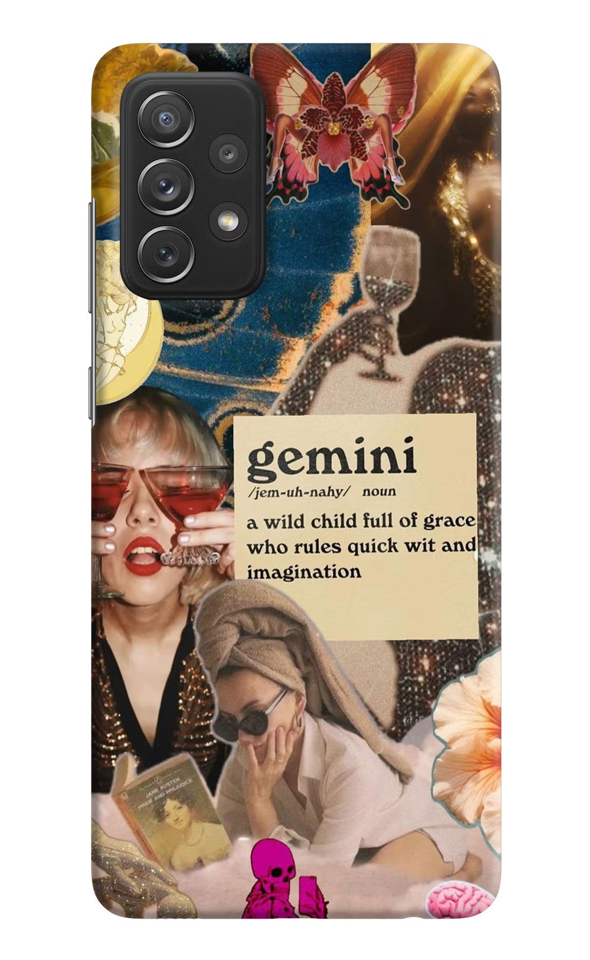 Gemini Zodiac Samsung A72 Hard Case Back Cover by Casekaro