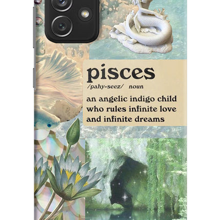 Pisces Zodiac Samsung A72 Hard Case Back Cover by Casekaro