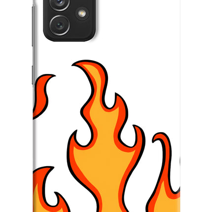 Fired Up – White Samsung A72 Hard Case Back Cover by Casekaro