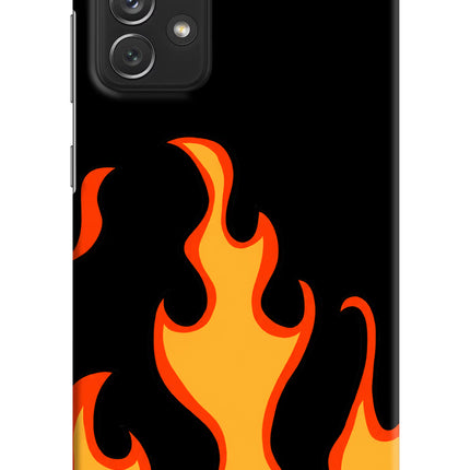 Fired Up – Black Samsung A72 Hard Case Back Cover by Casekaro