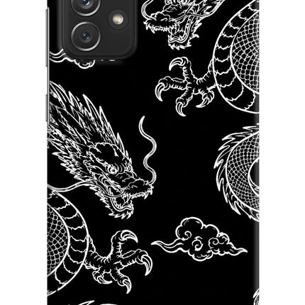 Twin Dragons Samsung A72 Hard Case Back Cover by Casekaro
